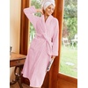 image:imageEkouaer Long Robes for Women Super Soft Plush Fleece Warm Towel BathrobePink