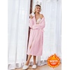 image:imageEkouaer Long Robes for Women Super Soft Plush Fleece Warm Towel BathrobePink