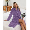 image:imageEkouaer Long Robes for Women Super Soft Plush Fleece Warm Towel BathrobePurple
