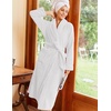 image:imageEkouaer Long Robes for Women Super Soft Plush Fleece Warm Towel BathrobeWhite