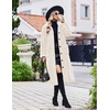 image:imageEkouaer Plush Robes for Women Button Front Long BathrobeBeige