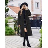 image:imageEkouaer Plush Robes for Women Button Front Long BathrobeBlack