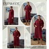image:imageEkouaer Plush Robes for Women Button Front Long BathrobeBurgundy