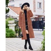 image:imageEkouaer Plush Robes for Women Button Front Long BathrobeCamel