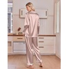 image:imageEkouaer Satin Pajamas for Women Set 2 Piece Silk Pjs Long Sleeve Lounge SetChampagne