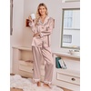 image:imageEkouaer Satin Pajamas for Women Set 2 Piece Silk Pjs Long Sleeve Lounge SetChampagne