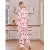 image:imageEkouaer Satin Pajamas for Women Set 2 Piece Silk Pjs Long Sleeve Lounge SetPink Champagne Celebration