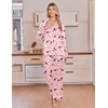 image:imageEkouaer Satin Pajamas for Women Set 2 Piece Silk Pjs Long Sleeve Lounge SetPink Champagne Celebration