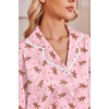 image:imageEkouaer Satin Pajamas for Women Set 2 Piece Silk Pjs Long Sleeve Lounge SetPink Gingerbread