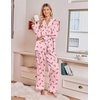 image:imageEkouaer Satin Pajamas for Women Set 2 Piece Silk Pjs Long Sleeve Lounge SetPink Gingerbread