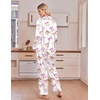 image:imageEkouaer Satin Pajamas for Women Set 2 Piece Silk Pjs Long Sleeve Lounge SetPink Sweetheart Bows
