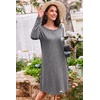 image:imageEkouaer Womens 3 Pack Cotton Nightgowns Long Sleeve Sleep Shirts SleepwearBlack grey cup
