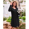 image:imageEkouaer Womens 3 Pack Cotton Nightgowns Long Sleeve Sleep Shirts SleepwearBlack grey leopard