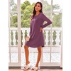 image:imageEkouaer Womens 3 Pack Cotton Nightgowns Long Sleeve Sleep Shirts SleepwearBlack navy Blue purple