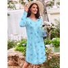 image:imageEkouaer Womens 3 Pack Cotton Nightgowns Long Sleeve Sleep Shirts SleepwearCup butterfly black Cat