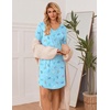 image:imageEkouaer Womens 3 Pack Cotton Nightgowns Long Sleeve Sleep Shirts SleepwearCup butterfly star