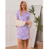 image:imageEkouaer Womens 3 Pack Cotton Nightgowns Long Sleeve Sleep Shirts SleepwearCup moon star