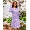 image:imageEkouaer Womens 3 Pack Cotton Nightgowns Long Sleeve Sleep Shirts SleepwearCup sheep star