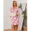 image:imageEkouaer Womens 3 Pack Cotton Nightgowns Long Sleeve Sleep Shirts SleepwearCup sheep star