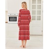 image:imageEkouaer Womens Cotton Nightgown Long Sleeve Sleepshirt Long Sleep DressPink