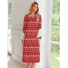 image:imageEkouaer Womens Cotton Nightgown Long Sleeve Sleepshirt Long Sleep DressPink