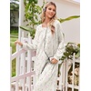 image:imageEkouaer Womens Cotton Nightgown Long Sleeve Sleepshirt Long Sleep DressWhite Floral