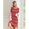 image:imageEkouaer Womens Long Sleeve Nightgown Crewneck Sleepshirt Soft Sleep DressRed Christmas Reindeer