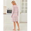 image:imageEkouaer Womens Long Sleeve Nightgown Crewneck Sleepshirt Soft Sleep DressWhite Christmas Reindeer