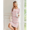 image:imageEkouaer Womens Long Sleeve Nightgown Crewneck Sleepshirt Soft Sleep DressWhite Christmas Reindeer