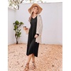 image:imageEkouaer Womens Long Sleeve Nightgown Long Sleepshirt Pleated Sleep DressBlack