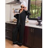 image:imageEkouaer Womens Pajama Sets 2 Piece Lounge Sets Button Down Long Sleeve PjsBlack