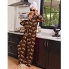 image:imageEkouaer Womens Pajama Sets 2 Piece Lounge Sets Button Down Long Sleeve PjsCheetah