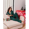 image:imageEkouaer Womens Pajama Sets 2 Piece Lounge Sets Button Down Long Sleeve PjsGreen