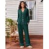 image:imageEkouaer Womens Pajama Sets 2 Piece Lounge Sets Button Down Long Sleeve PjsGreen