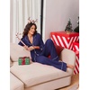 image:imageEkouaer Womens Pajama Sets 2 Piece Lounge Sets Button Down Long Sleeve PjsNavy