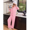 image:imageEkouaer Womens Pajama Sets 2 Piece Lounge Sets Button Down Long Sleeve PjsPink