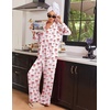 image:imageEkouaer Womens Pajama Sets 2 Piece Lounge Sets Button Down Long Sleeve PjsRed Bow