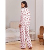 image:imageEkouaer Womens Pajama Sets 2 Piece Lounge Sets Button Down Long Sleeve PjsRed Bow
