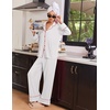 image:imageEkouaer Womens Pajama Sets 2 Piece Lounge Sets Button Down Long Sleeve PjsWhite