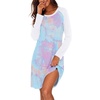 image:imageEkouaer Cotton Nightgowns for Women Long Sleeve Sleepshirts Soft SleepwearTie Dye