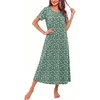 Green White Florals