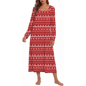 image:imageEkouaer Womens Cotton Nightgown Long Sleeve Sleepshirt Long Sleep DressPink