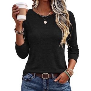 image:imageEkouaer Womens Long Sleeve Shirts Casual Tops Crewneck Thermal TshirtsBlack