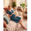 image:imageEkouaer Cotton Labor and Delivery Gown Nursing Nightgown Pajamas DressBlue Green