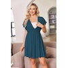 image:imageEkouaer Cotton Labor and Delivery Gown Nursing Nightgown Pajamas DressBlue Green