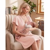 image:imageEkouaer Cotton Labor and Delivery Gown Nursing Nightgown Pajamas DressLight Pink