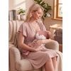 image:imageEkouaer Cotton Labor and Delivery Gown Nursing Nightgown Pajamas DressPink