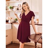 image:imageEkouaer Cotton Labor and Delivery Gown Nursing Nightgown Pajamas DressWine Red