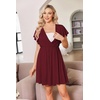 image:imageEkouaer Cotton Labor and Delivery Gown Nursing Nightgown Pajamas DressWine Red