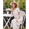 image:imageEkouaer Cotton Nightgowns for Women Long Pleated House Dresses with PocketsPink Cuttlefish